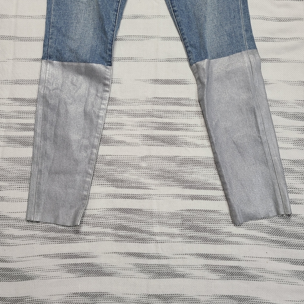 Sam Edelman Kitten Skinny Silver Jeans 27 - Picture 6 of 9